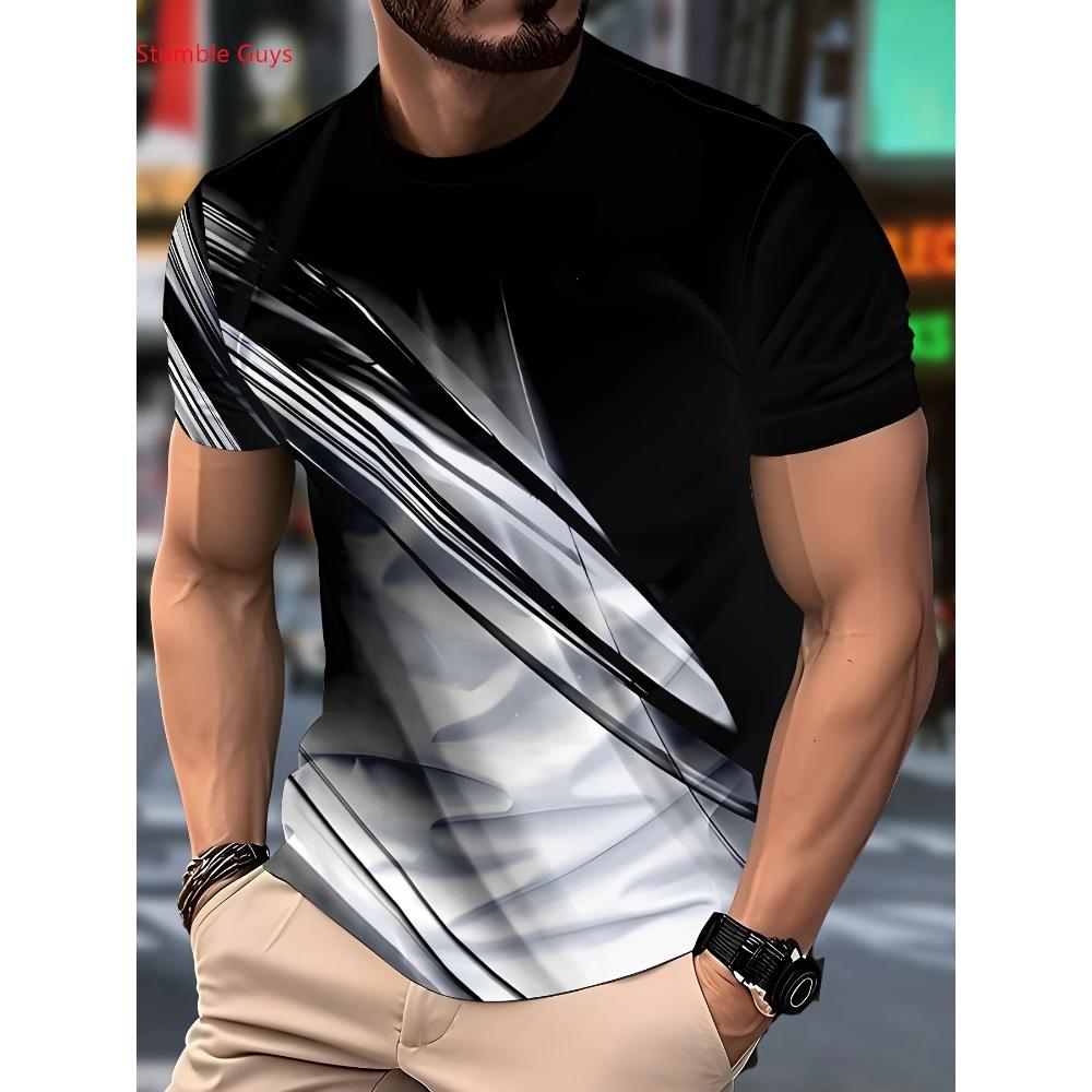 Men s Fashion Casual Streetwear T-Shirt 2XS