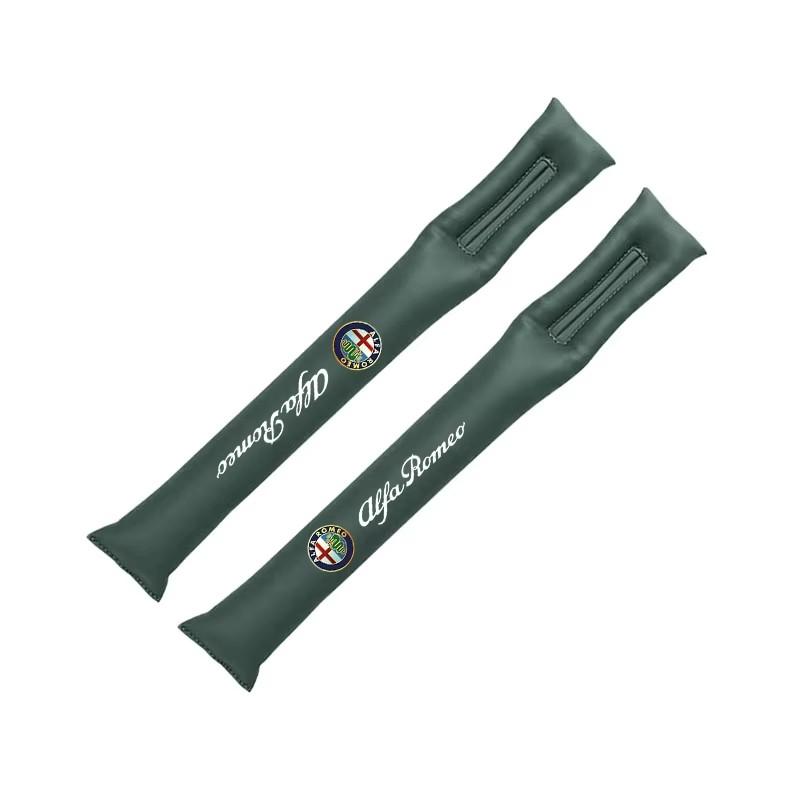 For Alfa Romeo 2Pcs Car Seat Gap Filler Strip Soft Pads Leather Car Styling Spacer For Alfa Romeo Giulietta Mito 159 Giulia Stel