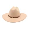 Jazz Hat Lady Fried Street Concave Shape Internet Celebrity Top Hat New British Style Wide Brim Woolen Fashion Simple Cowboy Hat
