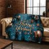 3D Merry Christmas Tree Santa Claus Cartoon Flannel Soft Warm Throw Blanket for Bedroom Living Room Bed Camping Picnic Gift