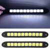 Car Exterior Accessories 2Pcs Car LED Daytime Running Light DRL COB White Waterproof Flexible Silicone Highlight Auto COB Lamp