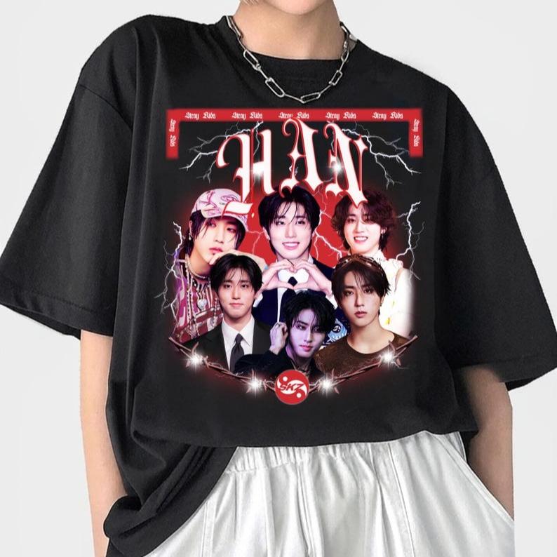 2026 Retro HAN Stray Kids Kpop T-shirt, Stray Kids Karma Album Shirt, Stray Kids Ceremony Shirt, Stray Kids Dominate SKZOO World Tour 4XL