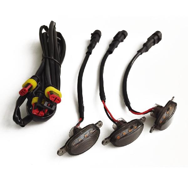 3*Car Grid Lights Led Grille Decor Fog Lights Pickup Off-Road Day Running Lights