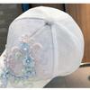 Sunscreen Hat Women's Summer Hat Sweet Flower Embroidery Women's Baseball Cap Summer Thin Sunshade Cap