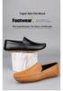 Men's Large Cowhide Leather Slip-On Driving Moccasins - Casual Spring Loafers