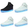 Couples Men Led Women High Light Up Trainer Lace Up Flat Shoes Luminous Sneakers