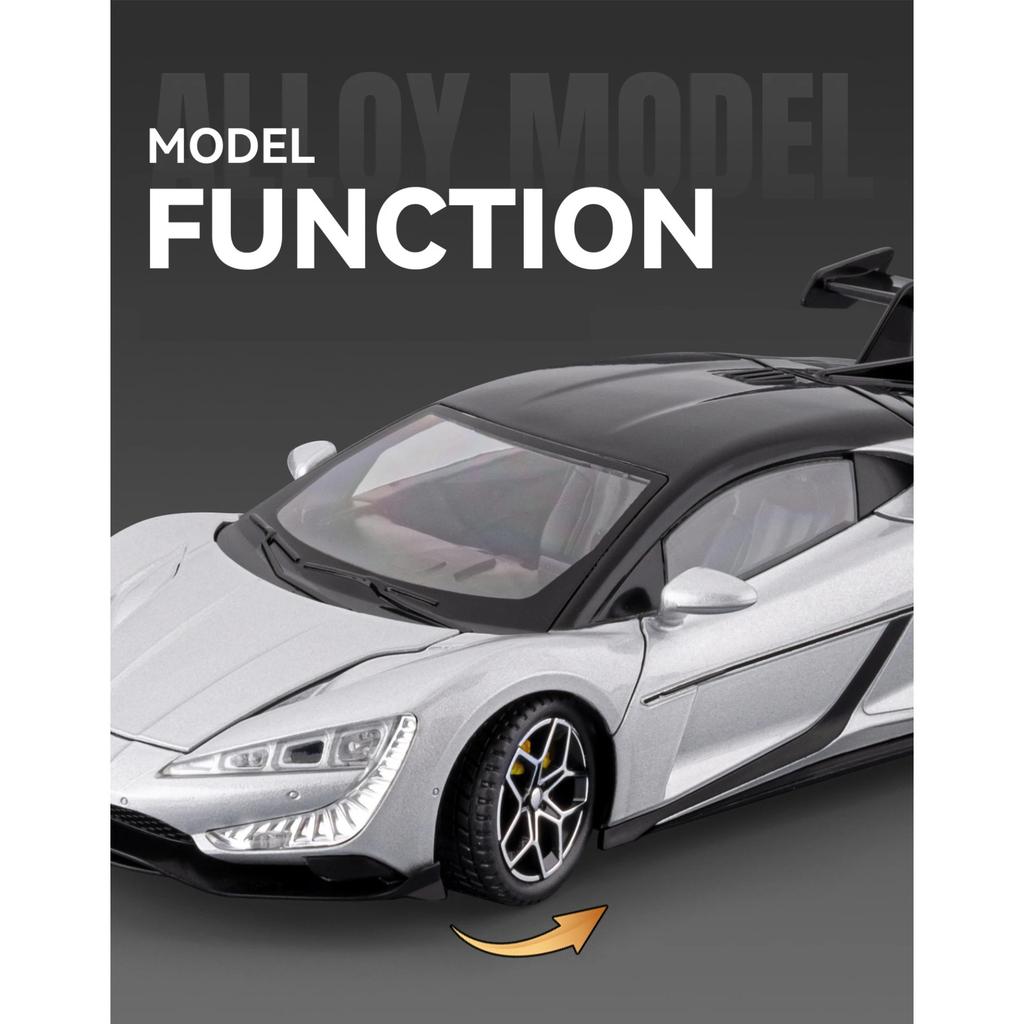 1/24 BYD Look UP U9 Supercar Legierungsmodellauto Spielzeug Diecasts Metallguss Sound und Licht Auto Spielzeug für Kinder Fahrzeug