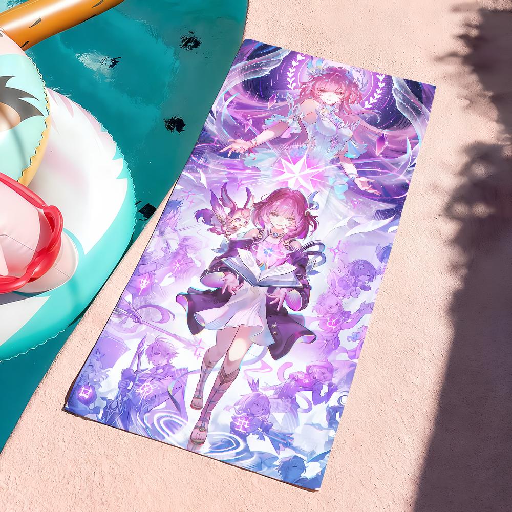 Game Honkai Star Rail Cyrene Towel Soft Pool Gift For Travel Gym Shower Camping Quick Dry Sports Large Beach Towels