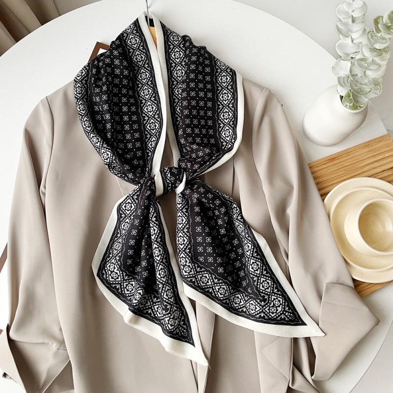 New Spring Streamer  Herringbone Sharp Corner Streamer Scarf for Women's Professional Clothing Matching Scarf