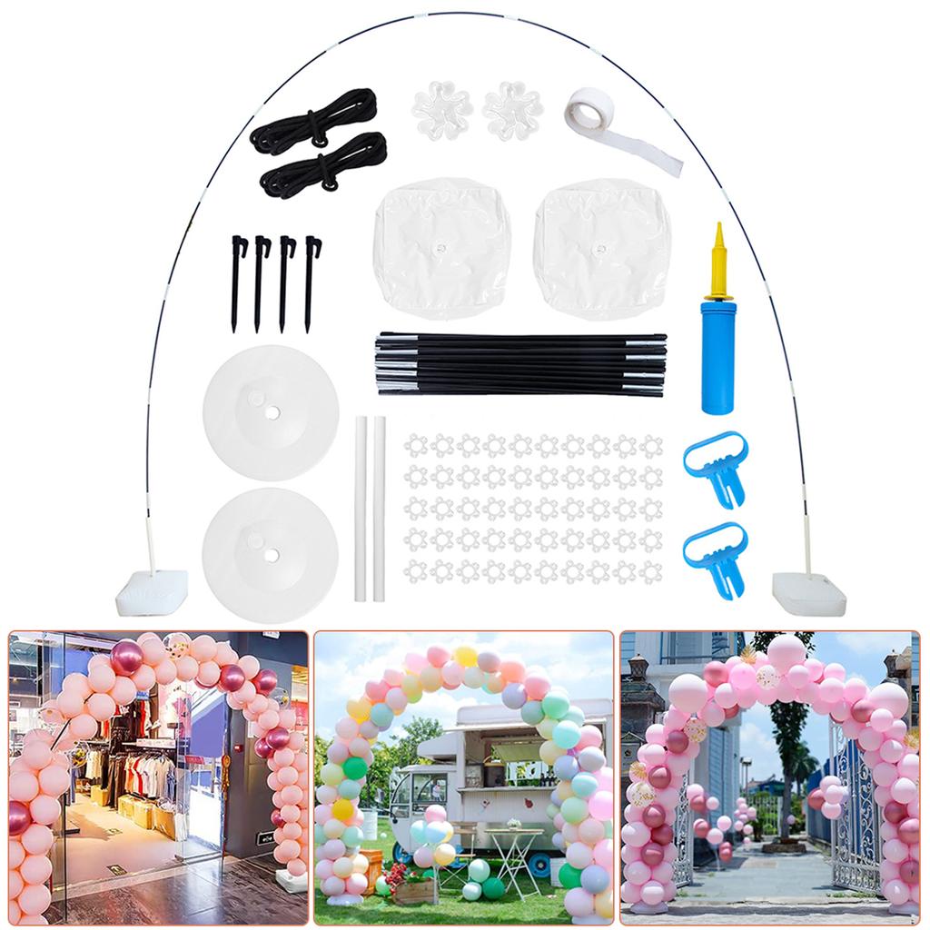Nastavitelná sada rámu pro balónovou bránu Půlkruhový držák na balónový stojan Balónový sloup Narozeninové svatební dekorace Dekorace na oslavu miminka