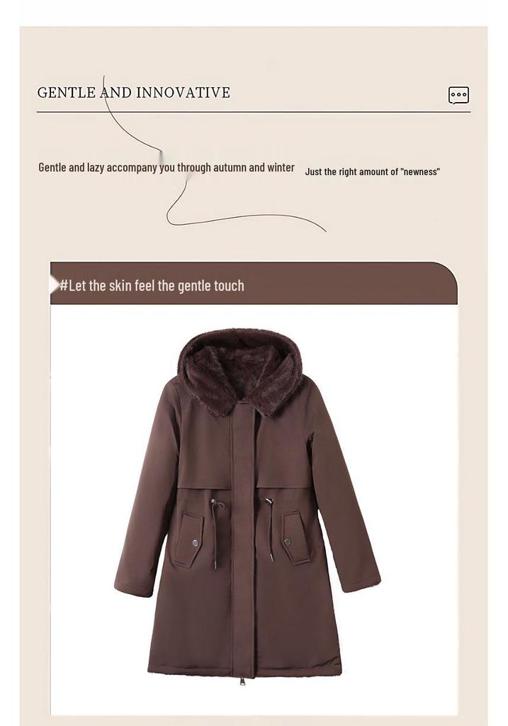 Mom's 2025 Winter Parka: Mid-Length, Double-Sided Cotton Jacket with Velvet for Middle-Aged and Elderly Women.