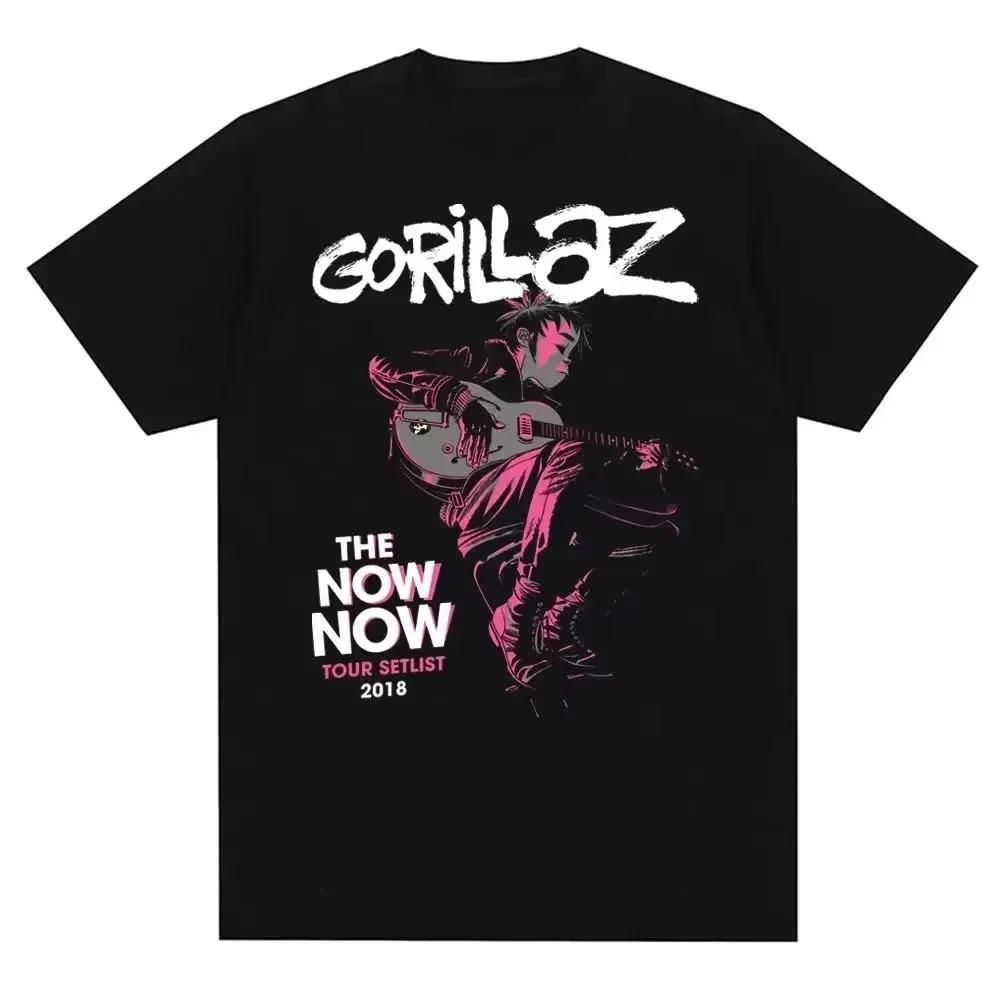 

Музыкальная группа Gorillazs Футболка с принтом в стиле панк-рок 90-х Повседневная мода Футболка с коротким рукавом больших размеров Унисекс Графические футболки S