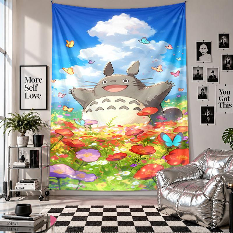 Wall TapestryMy Neighbor Totoro Art Hanging Cloth Decorative Background Cover for Room Decoration