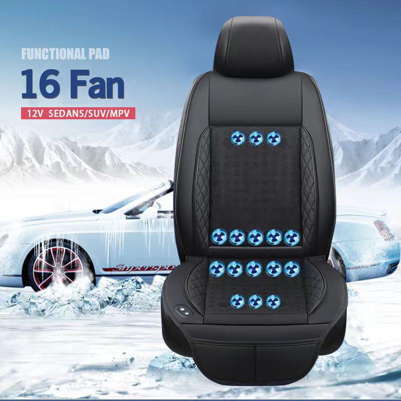 Cooling Car Seat Cushion DC 12V Car Summer Cool Air Seat Cover With 24 air outlets Universal Air Conditioned Massage Seat Cove