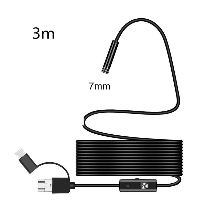 Type C Mini Camera 3 In 1 Automotive Borescope For Android 5.5/7/8mm Sewer Industrial Endoscope Waterproof Piping Endoscopy