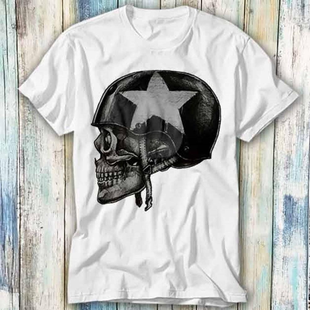 Skull Start Helmet Biker Ride or Die T Shirt Meme Gift Funny Top Tee Style Unise Unisex T-Shirt XL