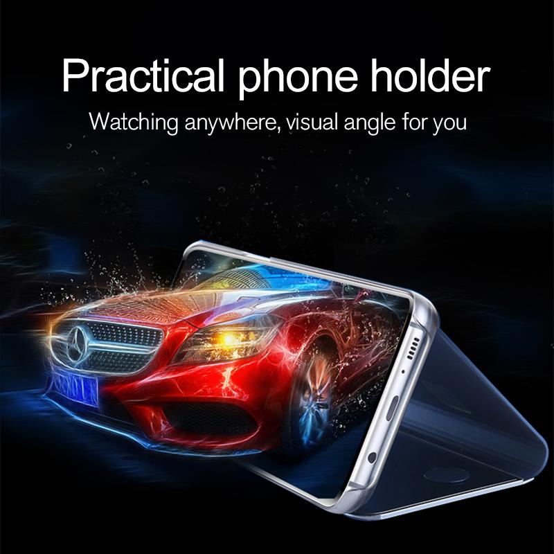 Luxusní Smart Mirror Case Pro Xiaomi Mi 13T 12T 11T 10T 9T Pro Coque Pro Mi 14 13 12 11 Lite Ultra Leather Flip Stand Kryt telefonu