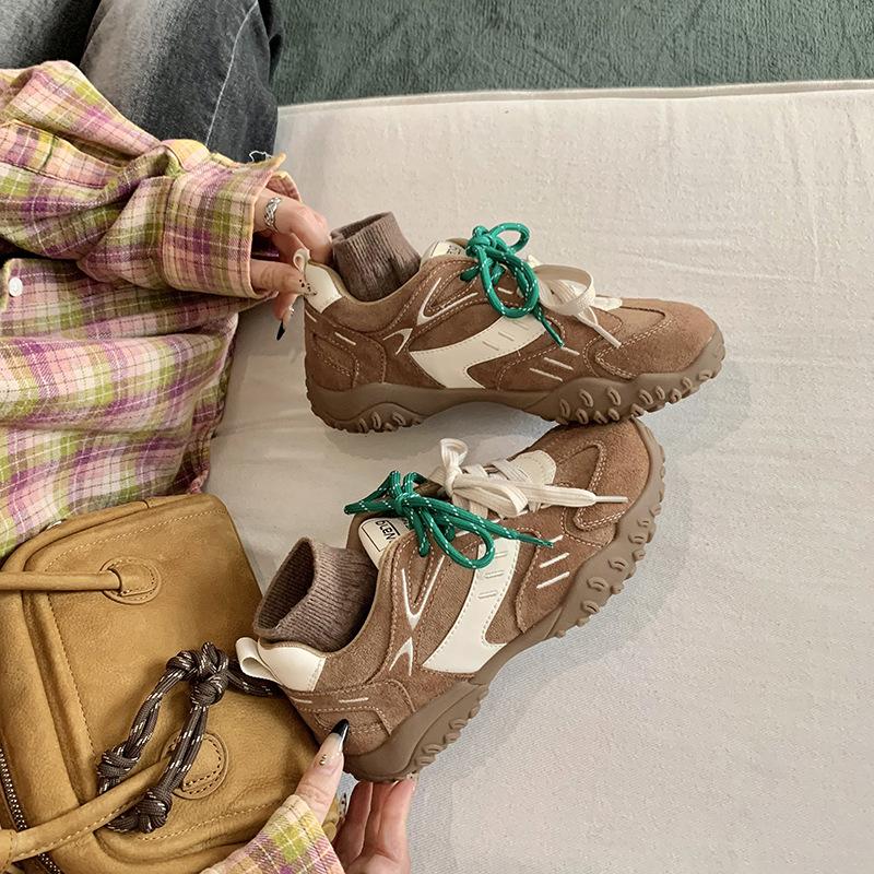 Cowhide version~ Cat's claw German training shoes retro inner height-increasing sports shoes women's 2025 autumn and winter new velvet Forrest G