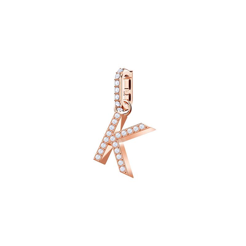 Swarovski Variety of Magic Chain Versatile Letter K Pendant, Rose Gold, Chain Not Included, Women s Style 5437619