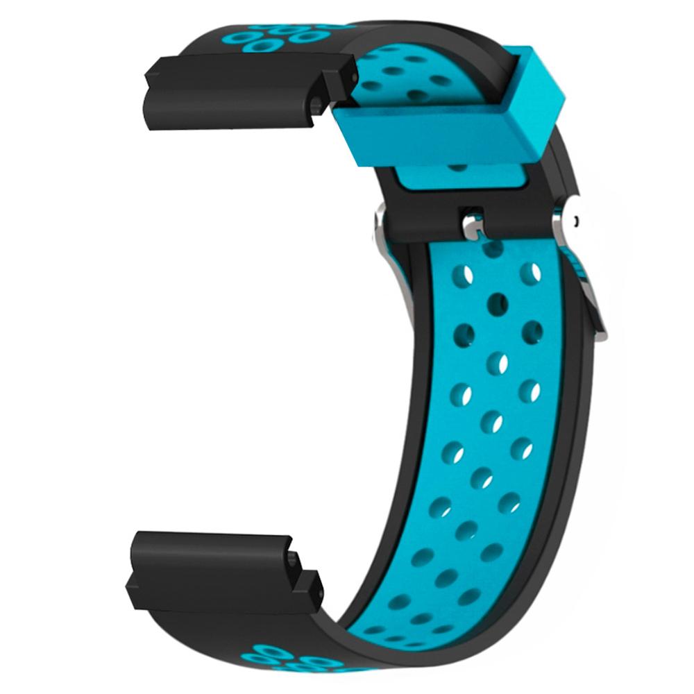 

Для Huami Amazfit Falcon/Garmin Fenix 7/6/5 Двоколірний ремінець для годинника Силіконовий ремінець з 22 мм ПК-з єднувачем Black Blue