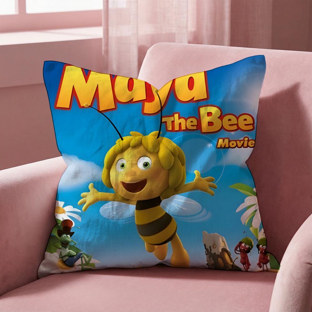 Maya the Bee Cushion Cover Multi-Scene Pillow Cover for Home & Car - Reversible, Soft & Durable for Daily Use
