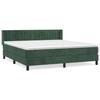 3131090 vidaXL Divan Bed and Mattress Dark Green 160x200cm Velvet