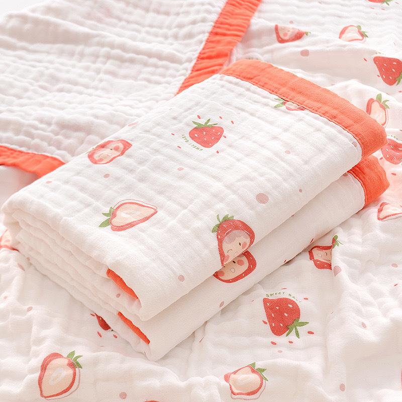 Baby bath towel, newborn quilt, baby bath towel, pure cotton gauze 6 layers, absorbent children's towel quilt, super soft