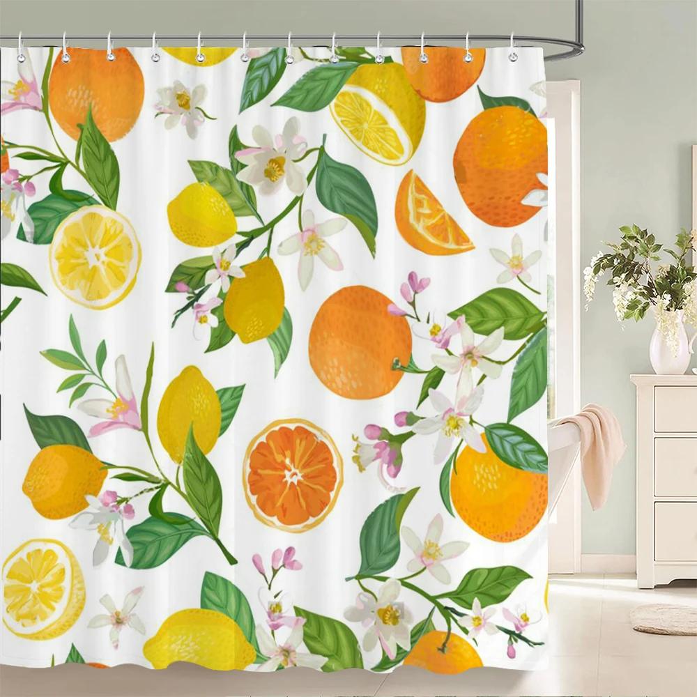 Fresh Fruit Pineapple Shower Curtain 3D Bath Screen Waterproof Fabric Bathroom Decor Large 240X180 With Hook Bathroom Curtains