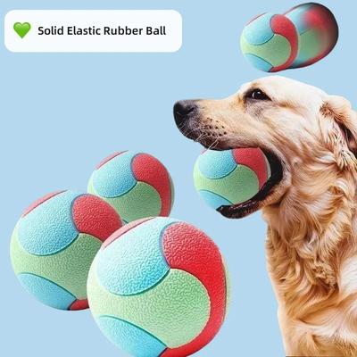 Bite Resistant Bouncy Ball Dog Toy for Small Medium Dogs Interactive Teeth Cleaning Chew Ball for Puppy Training