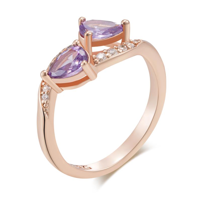 

Блестящие фиолетовые натуральные цирконы обручальные кольца для невесты для женщин тренд цвет розового золота повседневные изысканные украшения кристалл подарок 10