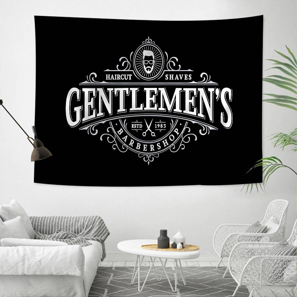 Barber Shop Sign Colorful Tapestry Wall Hanging Bohemian Wall Tapestries Mandala Wall Hanging Sheets