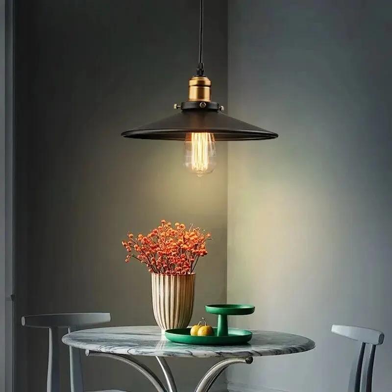 Vintage Pendelleuchte Dekoration Salon Edison Loft Stil Vintage Industrielle Retro Pendelleuchte E27 Halter Eisen Restaurant Lichter