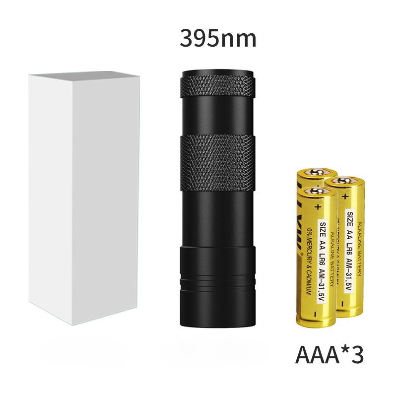 365/395nm Mini latarka LED Ultrafioletowa lampa UV Przenośna lampa wykrywająca plamy moczu