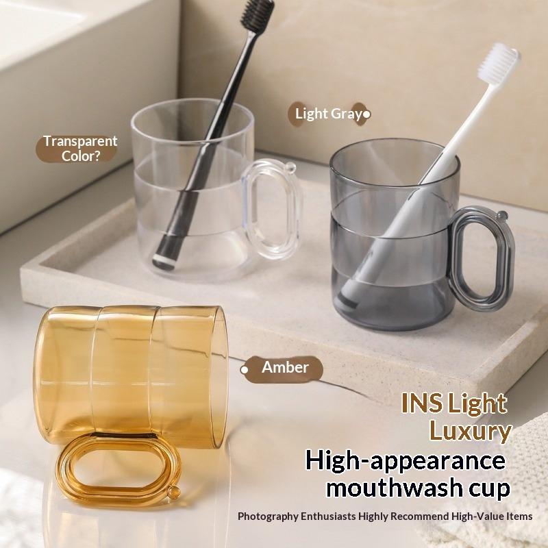 Toothbrush Cup for Couples Household Use for Washing Mouth Dormitory Transparent Toothpaste and Toothbrush Cup