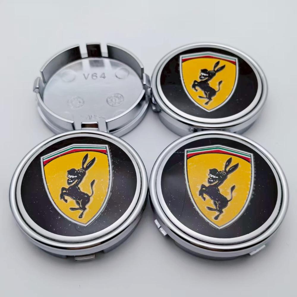 AABJE1 4pcs 64mm Donkey Logo Emblem Badge Car Wheel Center Cap Wheels Hubcaps Rims Center Dust Cover Car Styling Accessories for Volvo