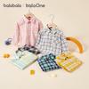 Balabala Kids' Plaid Long-Sleeve Shirt Jacket