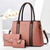 Color Trendy Block Mom And Child Bag Spacious Medium Size Pu Shoulder And Crossbody Bag For Women