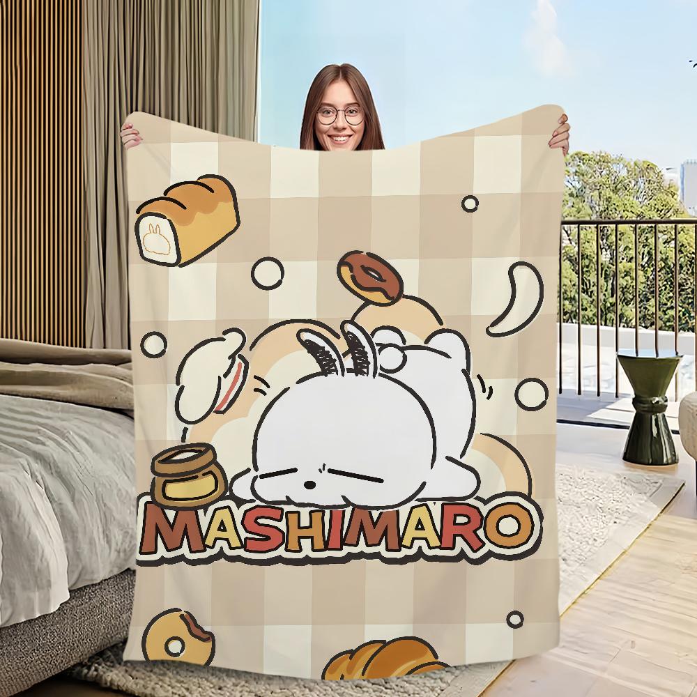 Blanket warm M-MashiMaroS soft plush blanket for sofa living room rabbit kawaii cute office bedroom travel gift Flannel