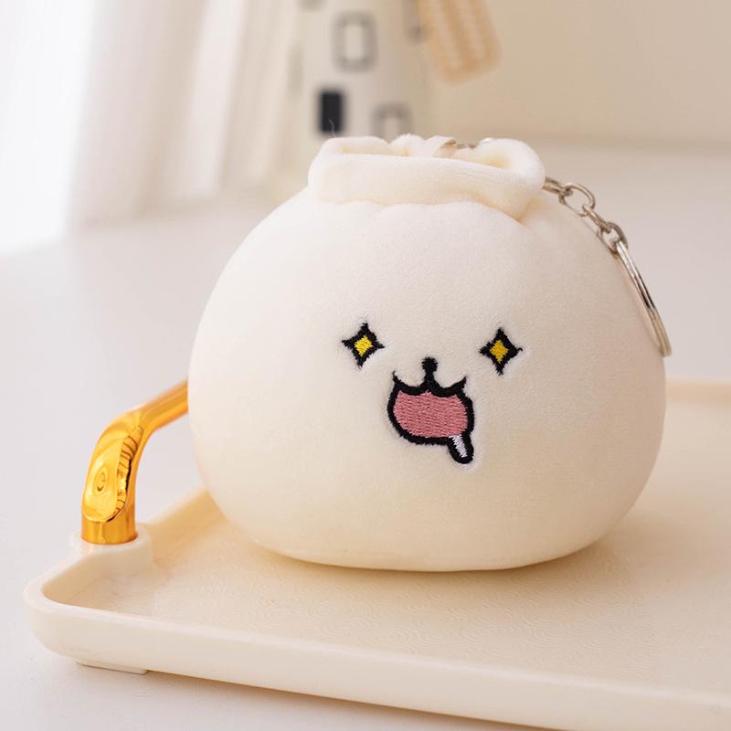 Wangdins Adorable Xiao Long Bao Pendant Keychain Ornament - Girly Heart Small Gift
