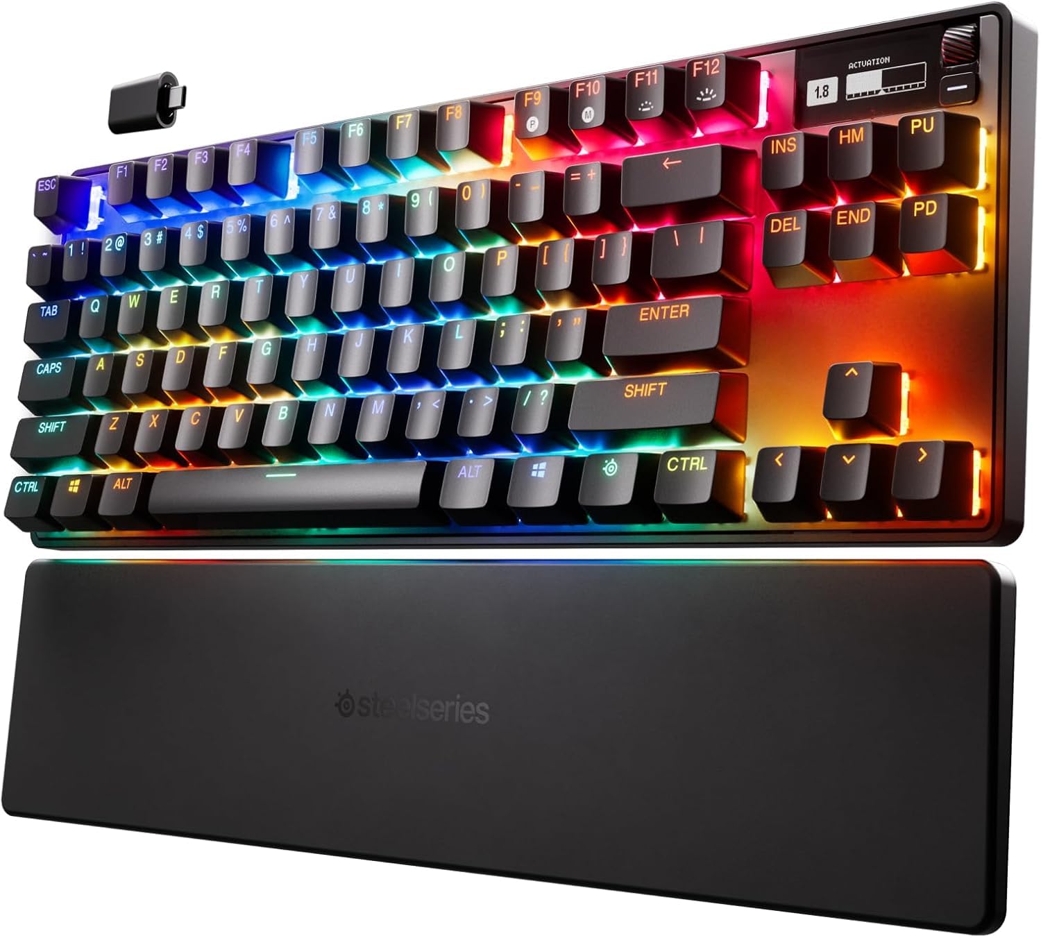 

SteelSeries Gaming Keyboard Tenkeyless Wireless English Layout OmniPoint Switch Equipped with Organic EL Display Apex Pro TKL WL US 64865 Black (2023) чорний