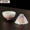 80ml Hand-painted Butterfly Orchid Flower Boutique Tea Bowl Single Cups Tea-tasting Meditation Cup Chazhan Master Cups Tea Items