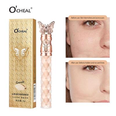 El corrector con diseño de mariposa no solo puede cubrir el acné facial y las ojeras, sino que también oculta los poros y las manchas.