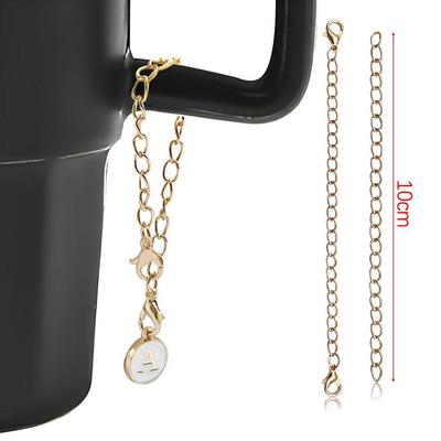 Schlüsselanhänger mit englischem Buchstaben und Karabinerverschluss – süßes Rucksack-/Becher-Accessoire & Schmuckanhänger