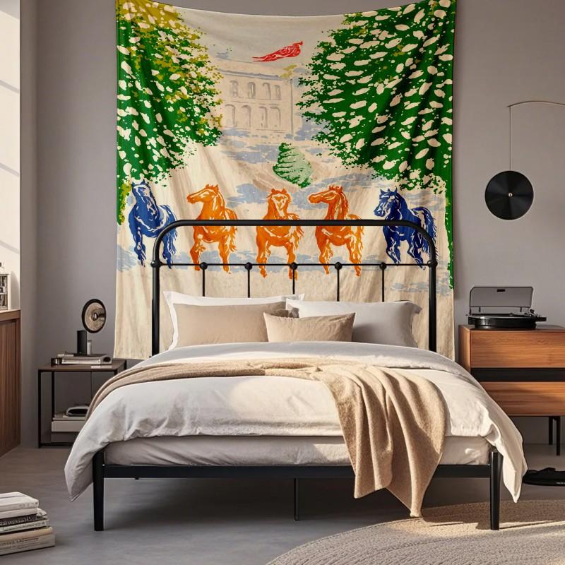 Digital Printed Deer Wall Tapestry Bedroom Living Room Decor Soft Fabric Hanging Art Decorative Cover