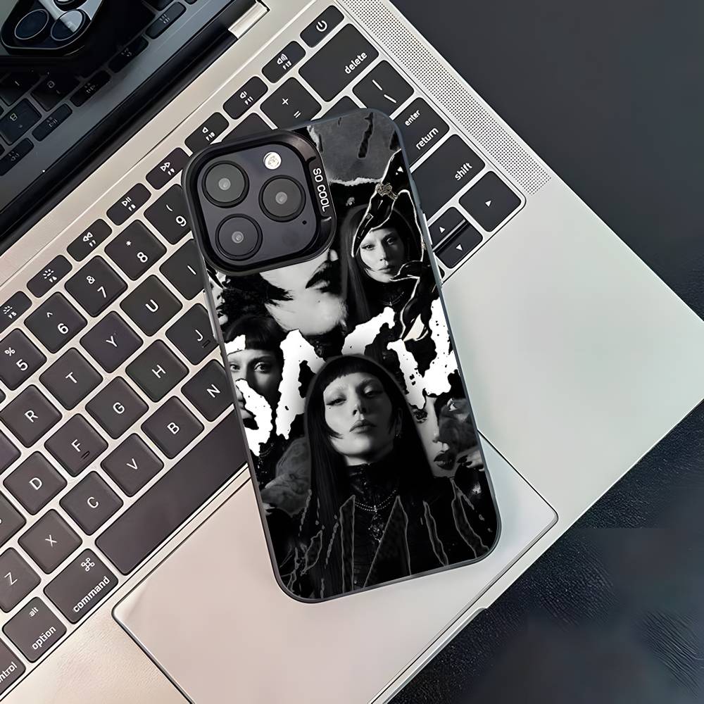Чехол для телефона MAYHEM L-Lady G-Gaga Для iPhone 17,16,15,14,13,12Pro,XS,Max,Plus,Mini Черный Конфетный Матовый Ударопрочный Чехол 25 iPhone17Pro