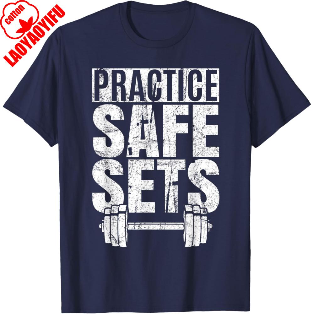 Funny Practice Safe Sets Weight Lifting TShirt Nostalgia Printed Men Clothes Fashion and Casual Ropa Hombre T Shirt Tops