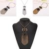 Owl Pendant Necklace With Rhinestone Embellishments For Women And Men