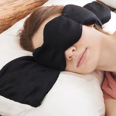 Gewichtete Schlafmaske mit Mikroperlenfüllung Lichtblockierende Schlafmaske Weiche Ermüdungslindernde Augenmaske für Reise- und Heimgebrauch