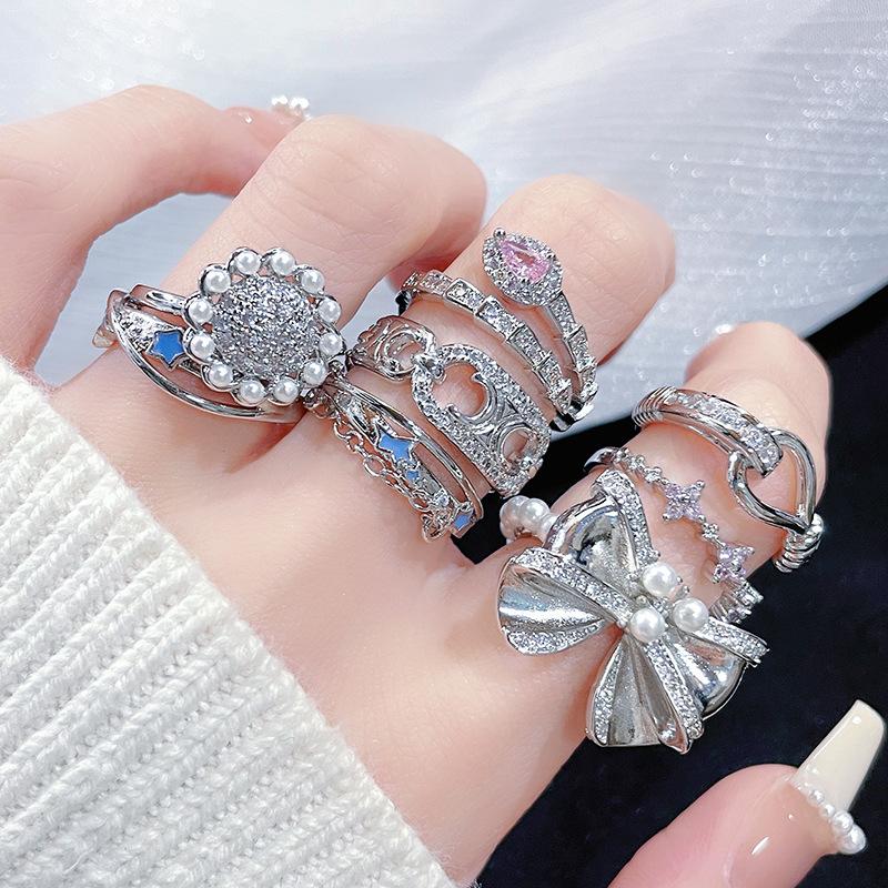 Niche Design Sense Light Luxury High Sense Stacked Open Ring Fashion French Personality Ring Women