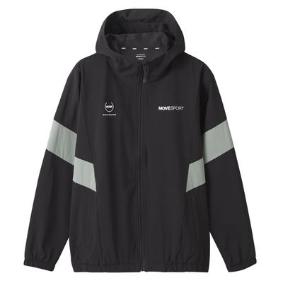 Sudadera con capucha de nailon elástico y tacto frío DESCENTE BKKH XA Bicolor de 4 vías con cremallera completa